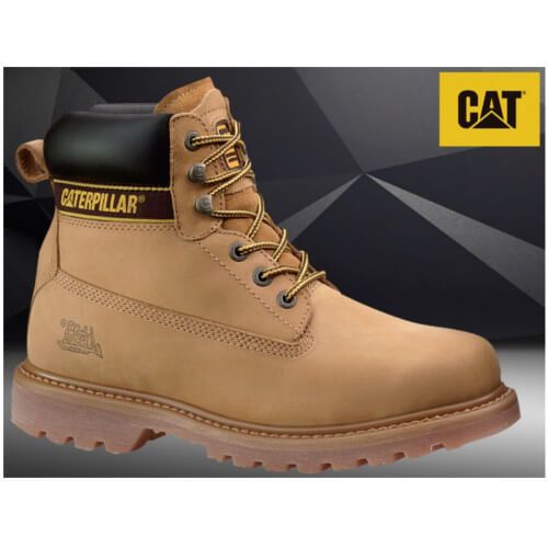 Botas de seguridad CAT Holton honey HRO de clase S3 Calzado de Seguridad