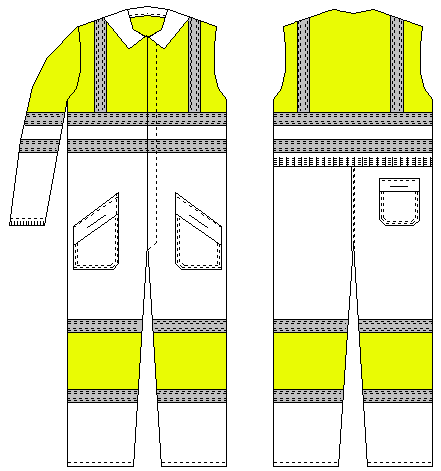Fire retardant antistatic high visibility coverall - Series 84-48