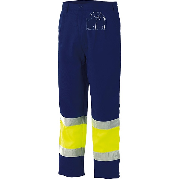 Pantalon alta visibilidad bicolor Starter amarillo-azul