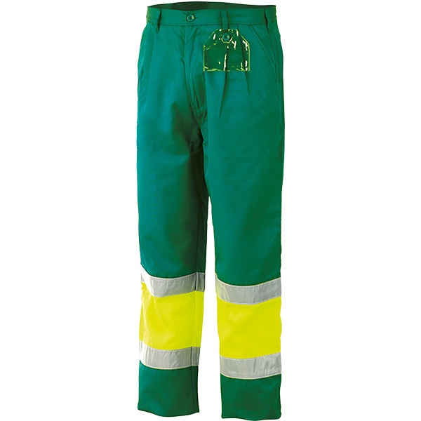 Pantalon alta visibilidad bicolor Starter amarillo-verde