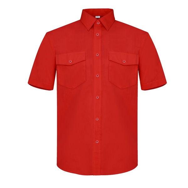 Camisa manga corta dos bolsillos Vesin rojo