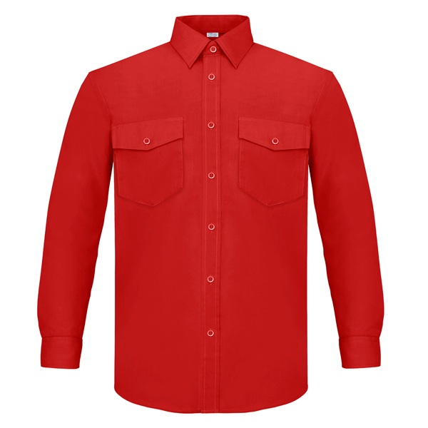 Camisa manga larga dos bolsillos Vesin rojo