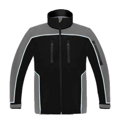 Chaqueta soft shell vivos vesin Bicolor Negro-Gris