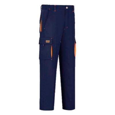 Pantalón de trabajo algodón y elastano, 6 bolsillos Vesin bicolor azul marino