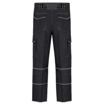 Pantalón de trabajo  8 bolsillos con vivos reflectantes vesin Negro