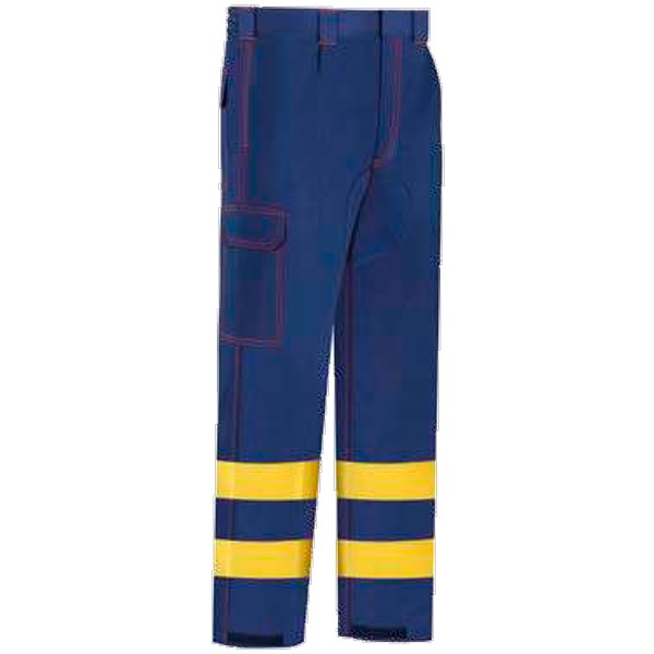 Pantalón de trabajo  Multibolsillos Vesin azul-amarillo