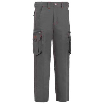Pantalón de trabajo  con 8 bolsillos multicremalleras vesin gris