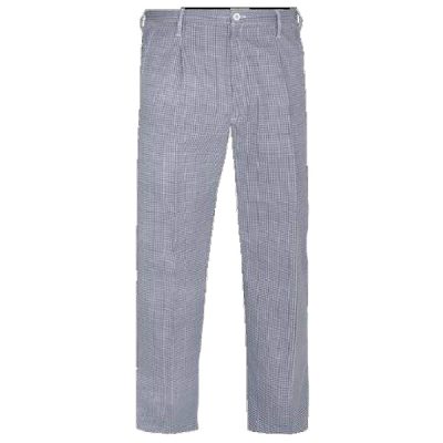 Pantalón de trabajo  para trabajar  con goma y cremallera blanco-azul PU602