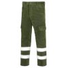 Pantalón de trabajo de trabajo pana multibolsillos vesin reflex verde