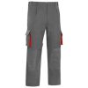 Pantalón de trabajo  multibolsillos con refuerzos  cargo Vesin gris-rojo