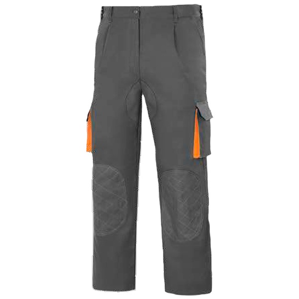 Pantalón de trabajo multibolsillos con refuerzos Vesin gris-naranja