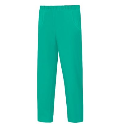 Pantalón de trabajo, poliéster y algodón,  pijama con goma en toda la cintura Vesin verde