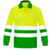 Polo manga larga alta visibilidad transpirable Vesin verde
