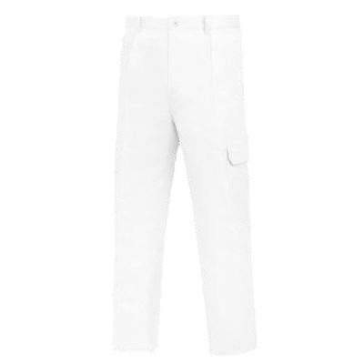 Pantalón de trabajo multibolsillos Vesin Blanco L-1000