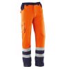 Pantalón multibolsillos Juba HV749BC DEVON Naranja Flúor - Azul Marino