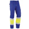 Pantalón multibolsillos Juba HV812 HYDRA Azulina - Amarillo flúor