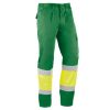 Pantalón multibolsillos Juba HV814 ITAKA Verde - Amarillo flúor