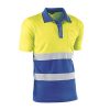 Polo transpirable bicolor de manga corta de alta visibilidad Juba HV720BCROYAL GALES