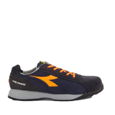 Calzado de seguridad Diadora GLOVE MDS TEXT LOW S1P HRO SRC AZUL MARINO MEDIANOCHE/NARANJA