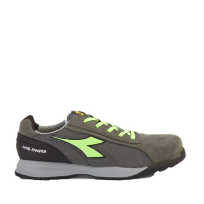 Calzado de seguridad Diadora GLOVE MDS TEXT LOW S1P HRO SRC GARGOLA/VERDE FLUORESCENTE