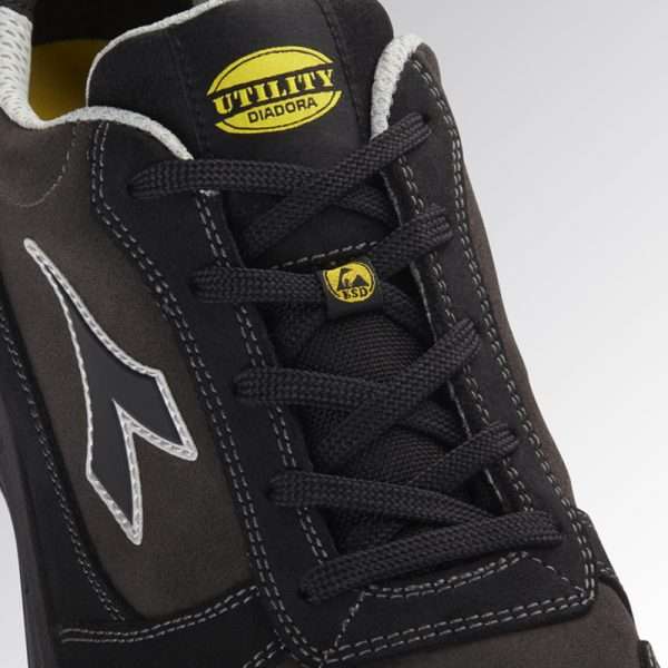 Calzado de seguridad Diadora RUN LOW MET FREE S3L FO SR ESD Negro y gris