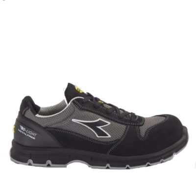 Calzado de seguridad Diadora RUN TEXT LOW MET FREE S1PL FO SR ESD Negro y gris