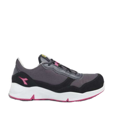 Calzado de seguridad para mujer Diadora ATHENA TEXT LOW S1PL FO SR ESD HIERRO/ROJO FRAMBUESA