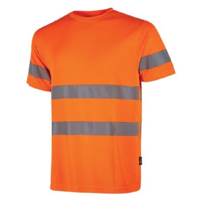 Camiseta de trabajo U-Power Mizar Orange Fluo Pack 3 Unidades