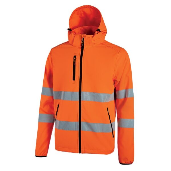 Chaqueta de trabajo alta visibilidad U-Power Cursa Orange Fluo
