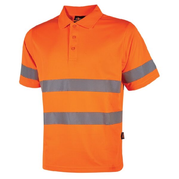 Polo de trabajo alta visibilidad U-Power Enif Orange Fluo Pack 3 Unidades