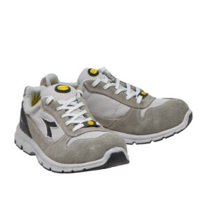 Run Text Low Castle Rock:Aluminium 4 Calzado de seguridad Diadora Run Text Low Gris Castillo/Aluminio S1PS FO SR ESD Unisex